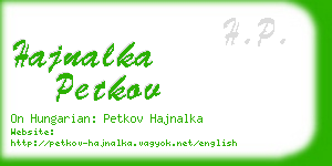 hajnalka petkov business card